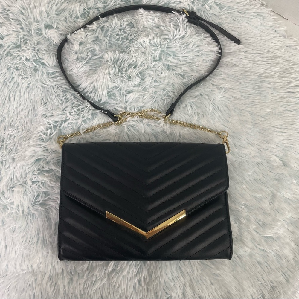 Steve Madden black clutch/shoulder bag